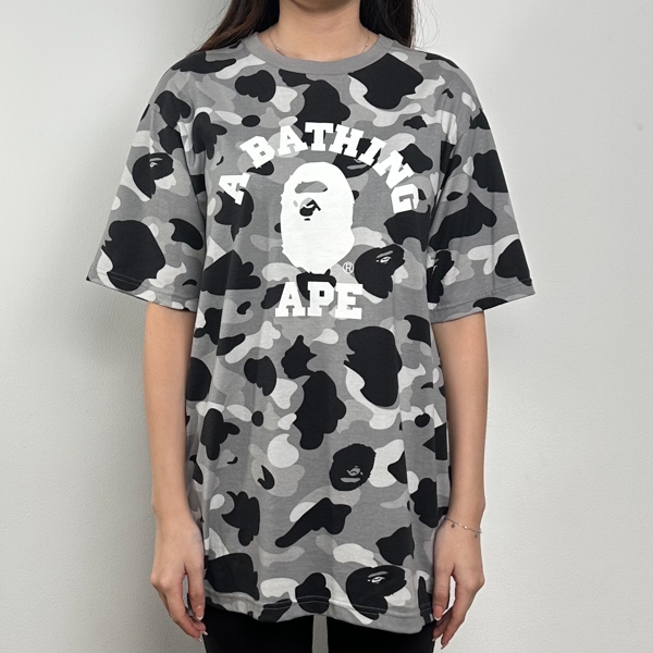 Kaos BAPE 1ST COLLEGE CAMO GREY TSHIRT 100% ORIGINAL