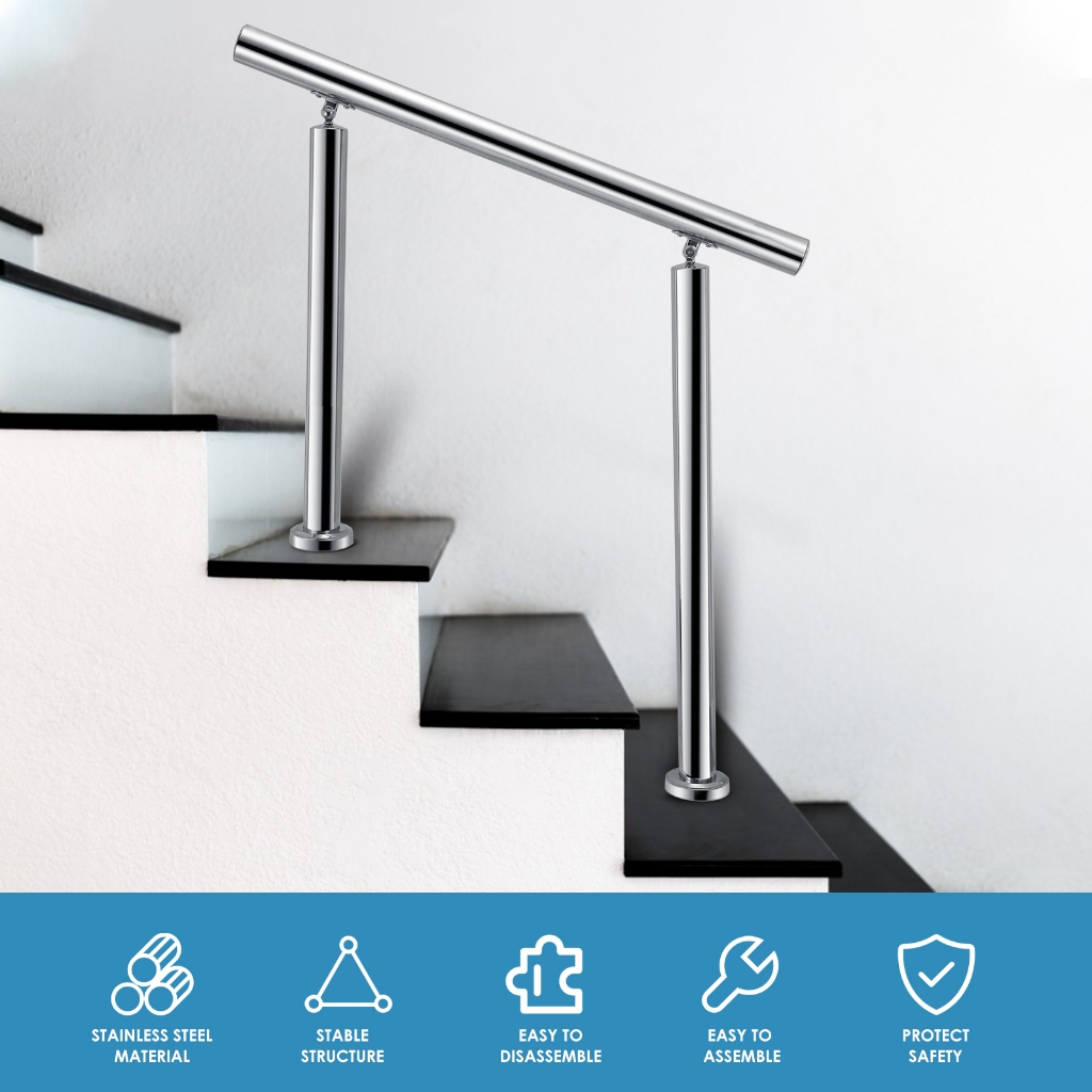 Kirim 24 Jampagar tangga stainless 80cm anti karat pagar tangga stainless pegangan railing tangga pa