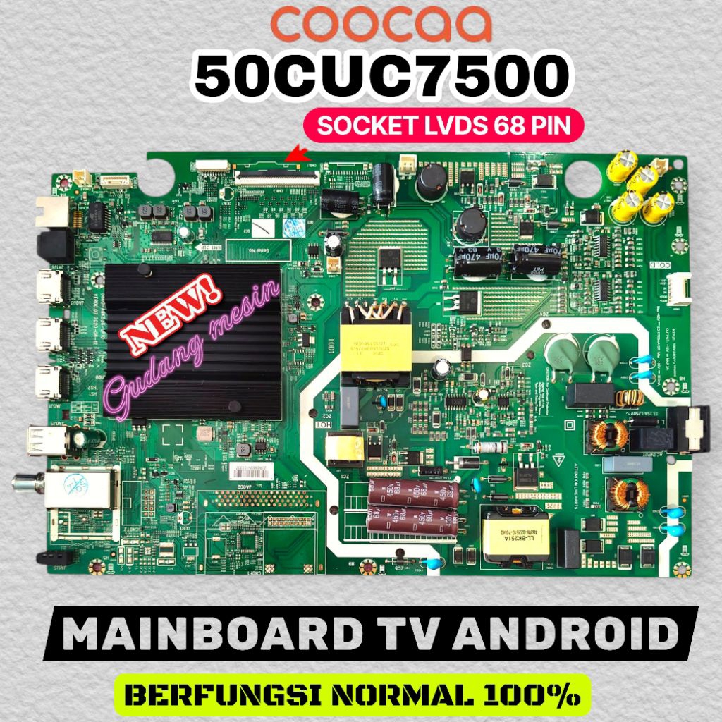 MB TV COOCAA 50CUC7500 / MAINBOARD TV COOCAA 50CUC7500 / MESIN TV COOCAA 50CUC7500 / MODUL TV COOCAA