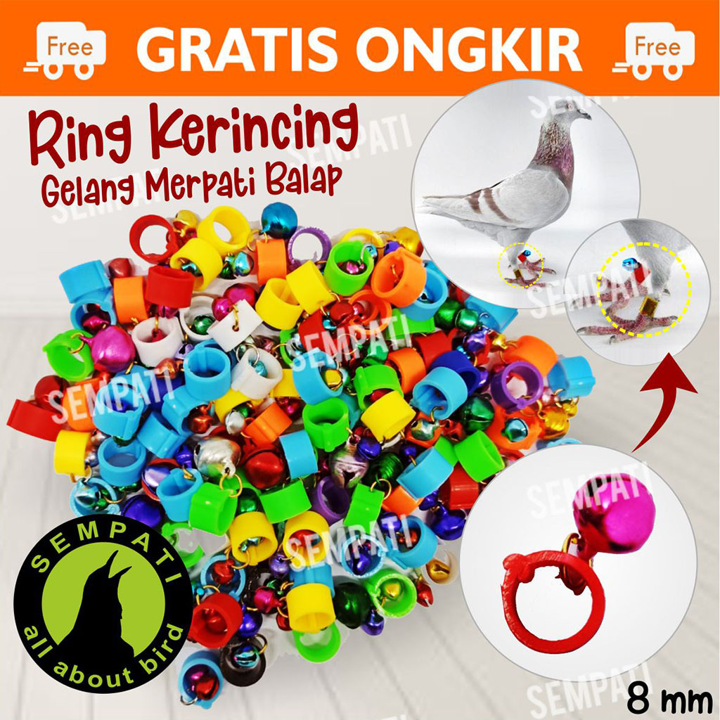 SEMPATI RING ENDEMIK JAWA SUNGUT HIAS DEWASA RING CINCIN GELANG BURUNG MERPATI DARA LONCENG KLINTING