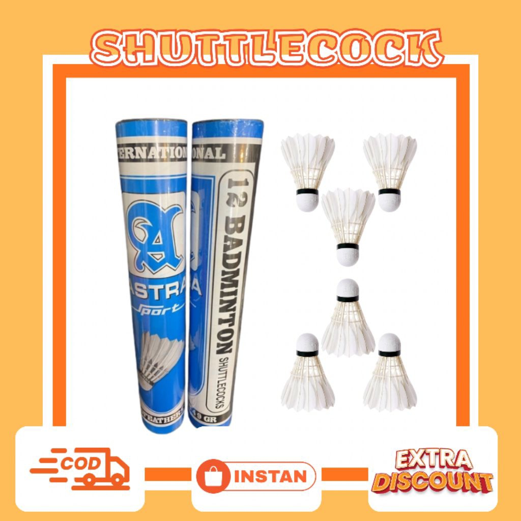kok bulu tangkis / kok badminton/astra 1 slop