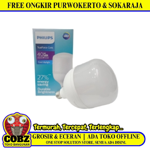 40 WATT / PHILIPS LED Lampu Bohlam Bulb Putih