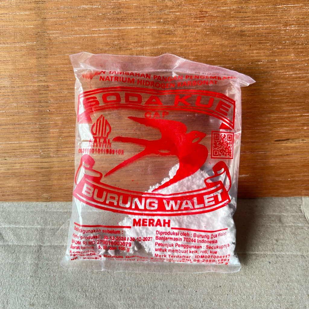 Soda kue cap burung walet merah 5g