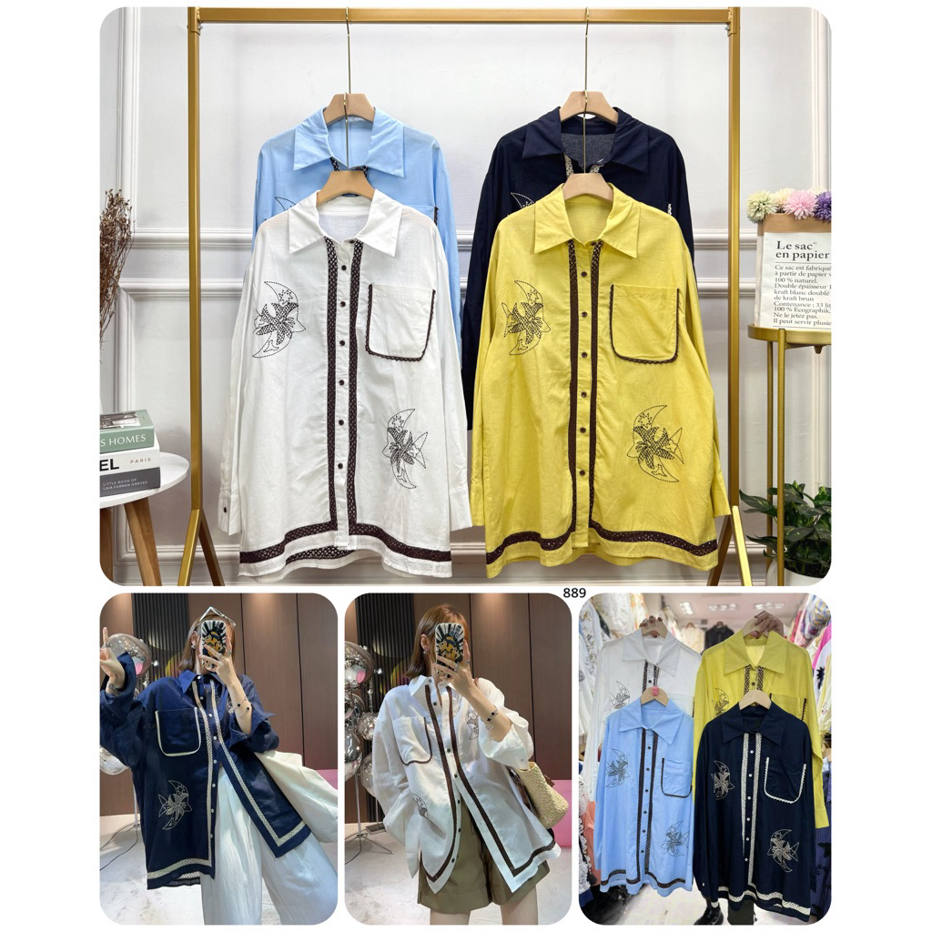 Pgmta Grosir Kemeja import Kode 889 serian isi 4 pcs