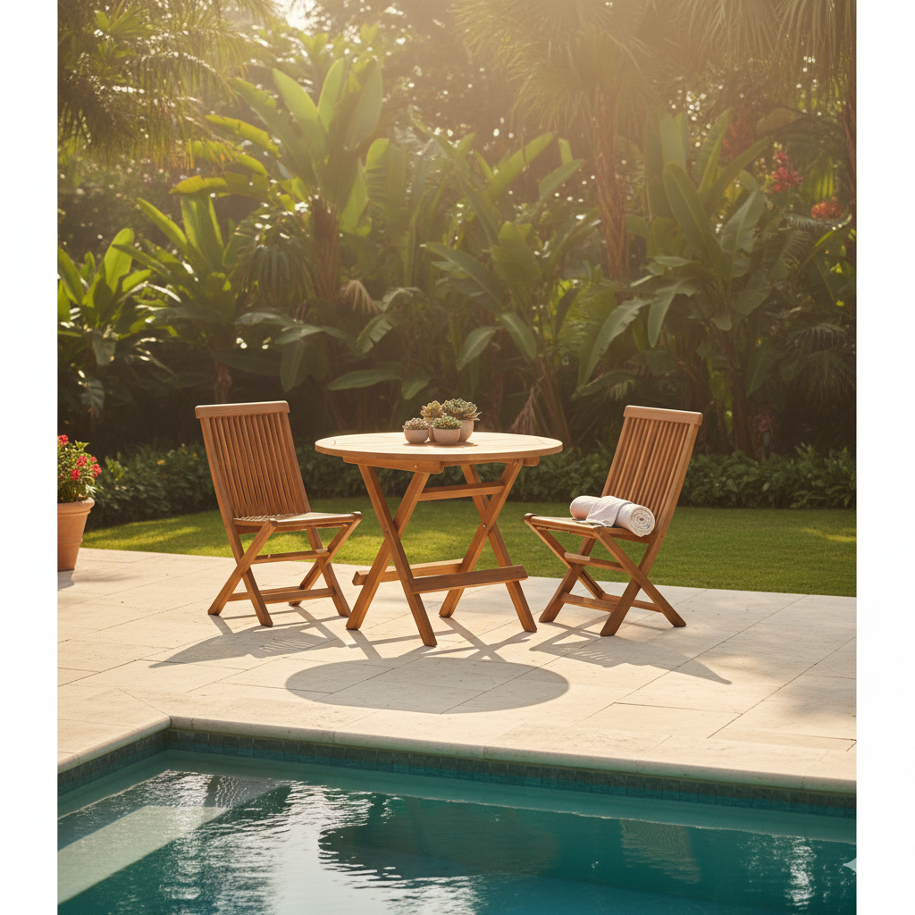 Kursi Lipat Kayu Jati || Kursi Outdoor || Kursi Lipat Minimalis