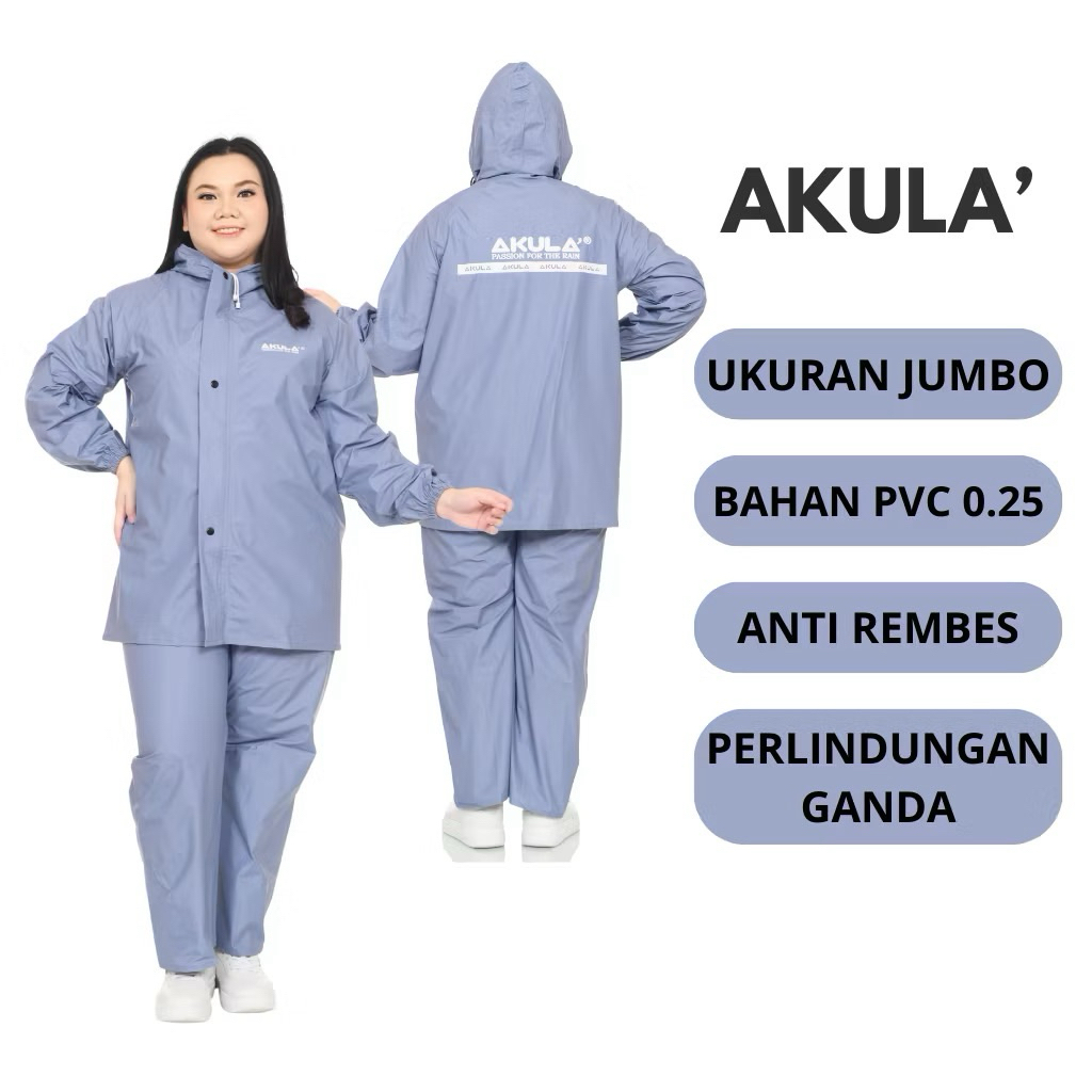 Jas hujan unisex dewasa ukuran jumbo premium quality by akula