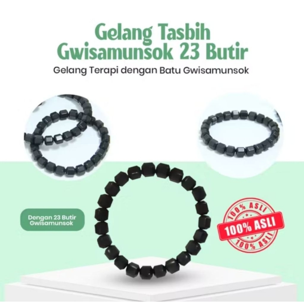 GELANG BATU GWISAMUNSOK SEGI 8 - GELANG KESEHATAN ASLI KOREA