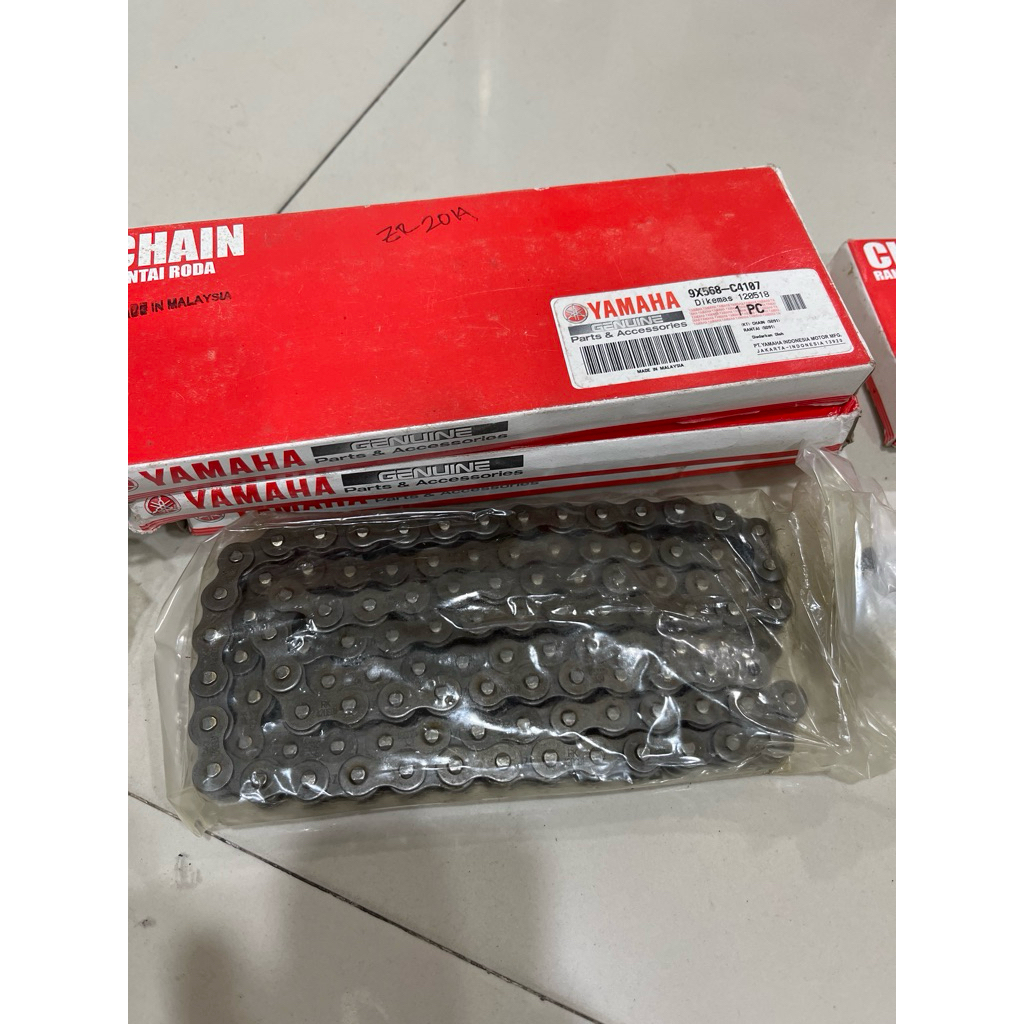 Rantai Roda Belakang Chain Jupiter Z New Robot Vega ZR Original Asli Yamaha 9X568-C4107