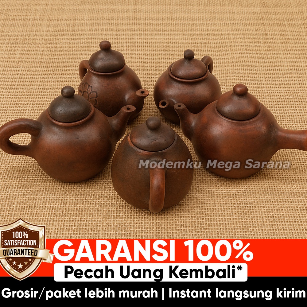 Gerabahku | Teko Teh Poci Teko Kopi Tanah Liat Gerabah 400ML