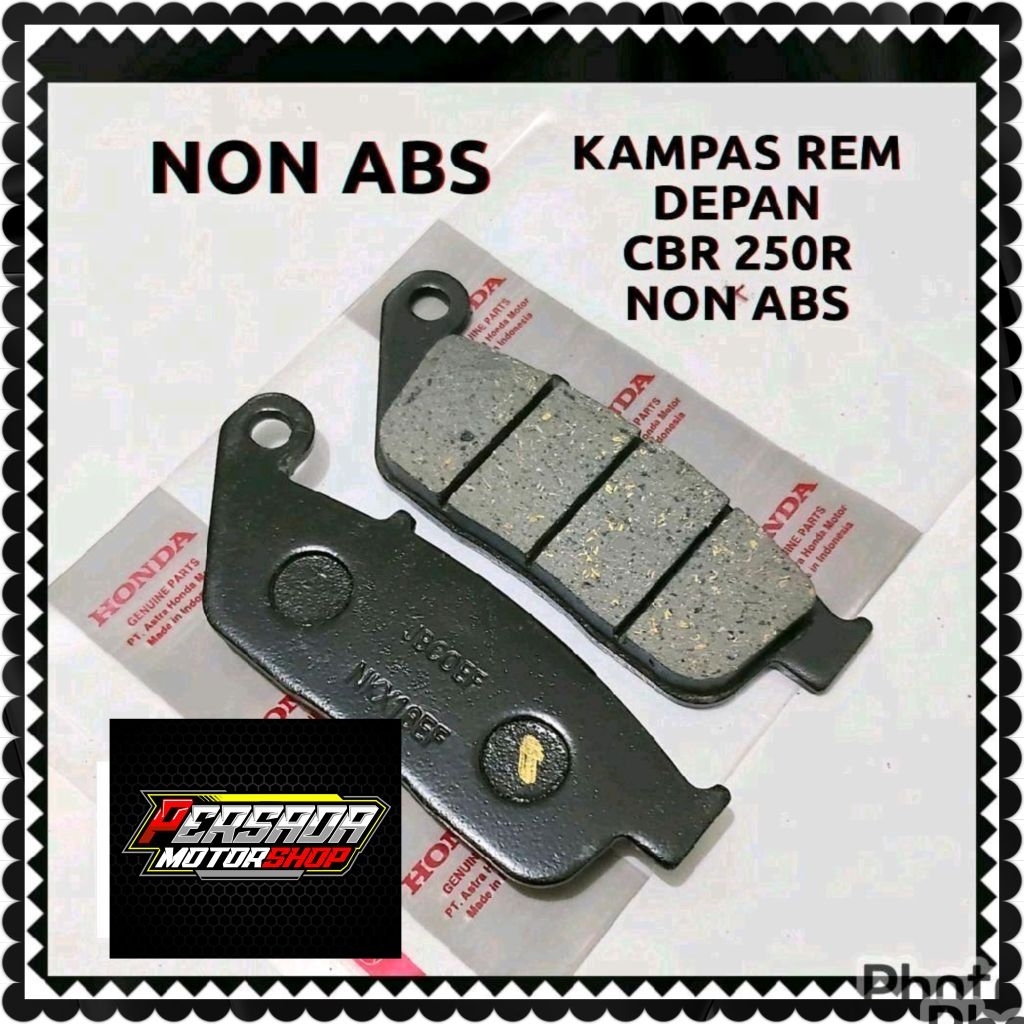 Kampas Rem Depan CBR 250r Thailand non ABS PNP CBR 250 thailand lampu dua