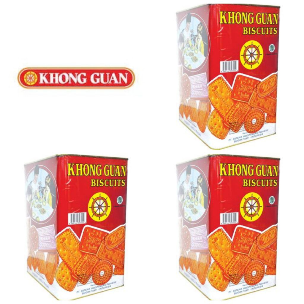 Biskuit Khong Guan Aneka Merah Kaleng 1,6 Kg