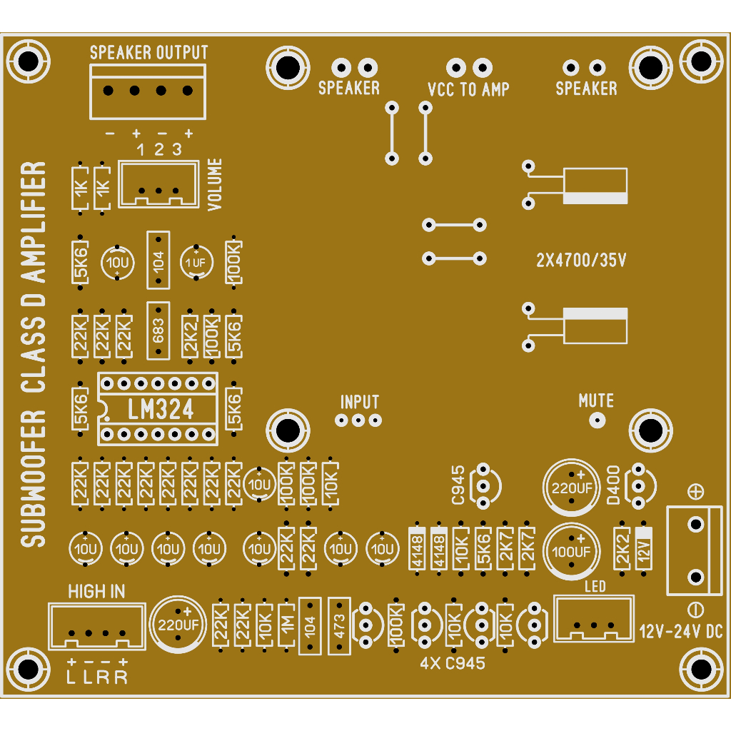PCB PSW CLASS D TPA 3116D2