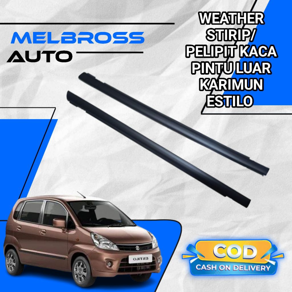 KARET PELIPIT KACA PINTU LUAR KARIMUN ESTILO HITAM