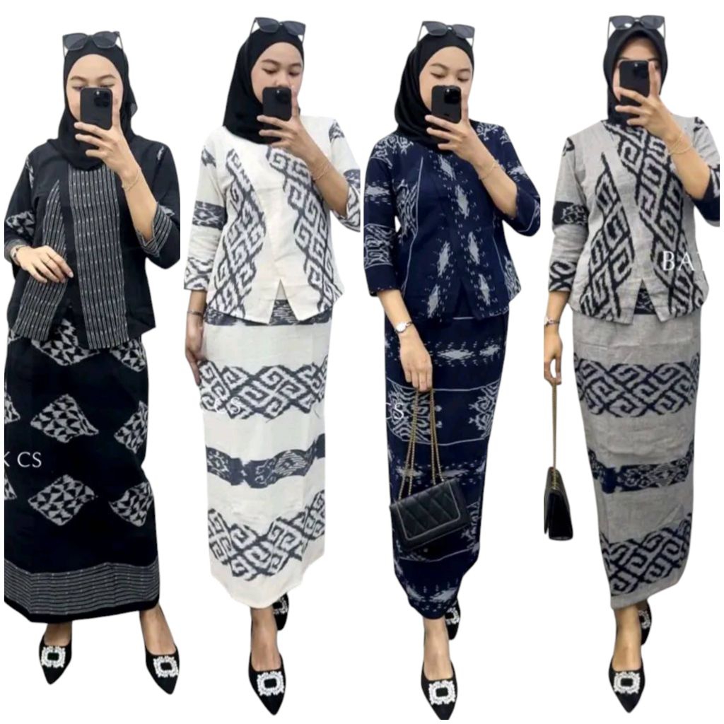 ONE SET TENUN MODERN, BAJU DINAS , STELAN ROK DAN BLUS