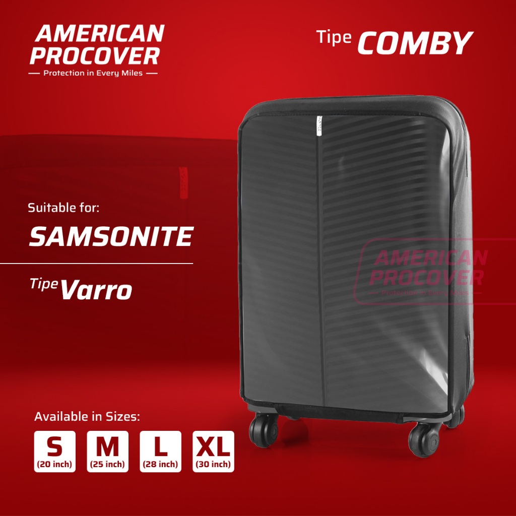 American Procover - Sarung Koper untuk Samsonite Varro Semua Ukuran - Cover Koper 20-30 inch