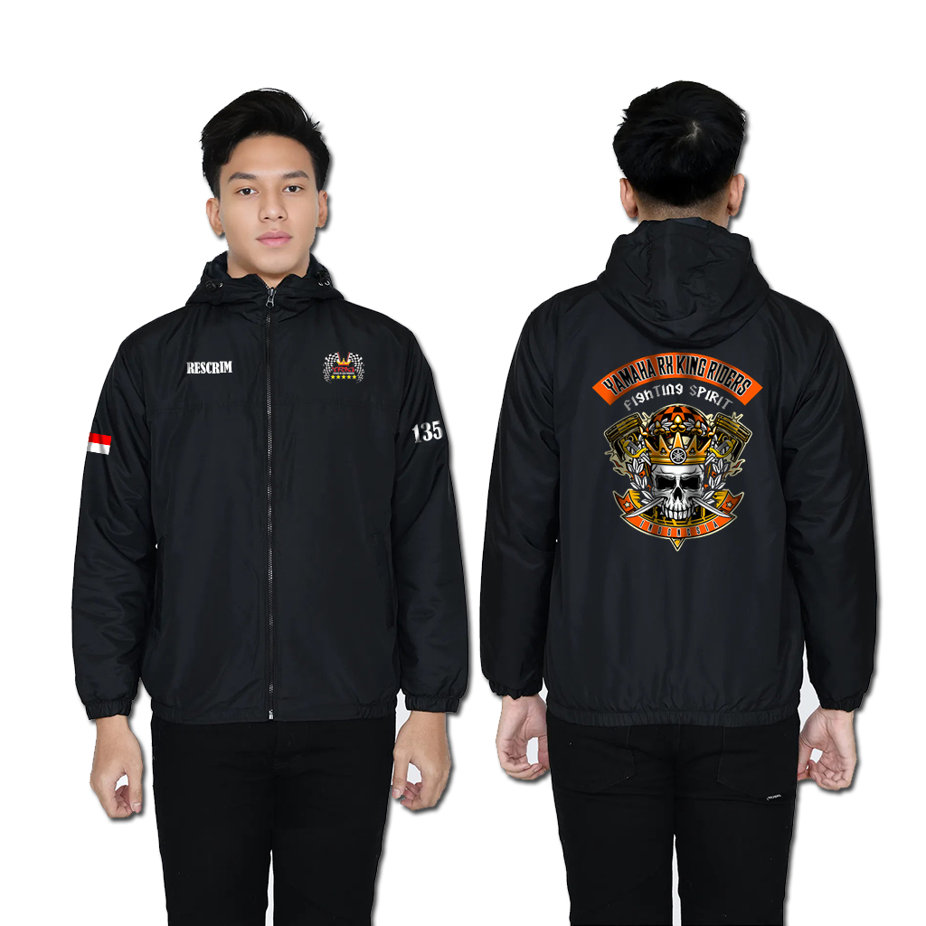 Jaket RESCRIM RX-KING Jaket Touring Pria Wanita Unisex Parasut Semi WF Tebal 3lapis Bisa Custom