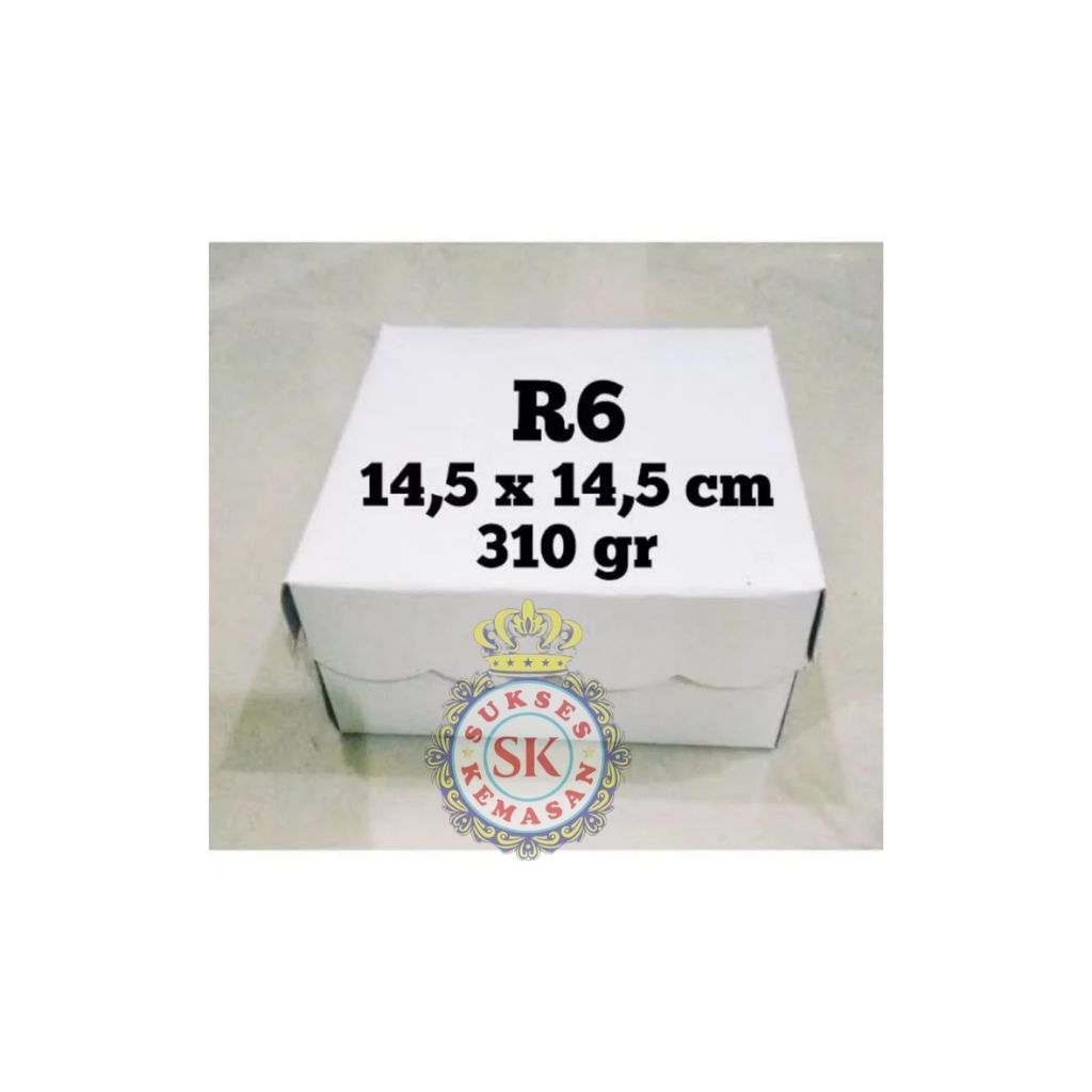 Dus R6 Putih/Dus kue/Dus Jajan