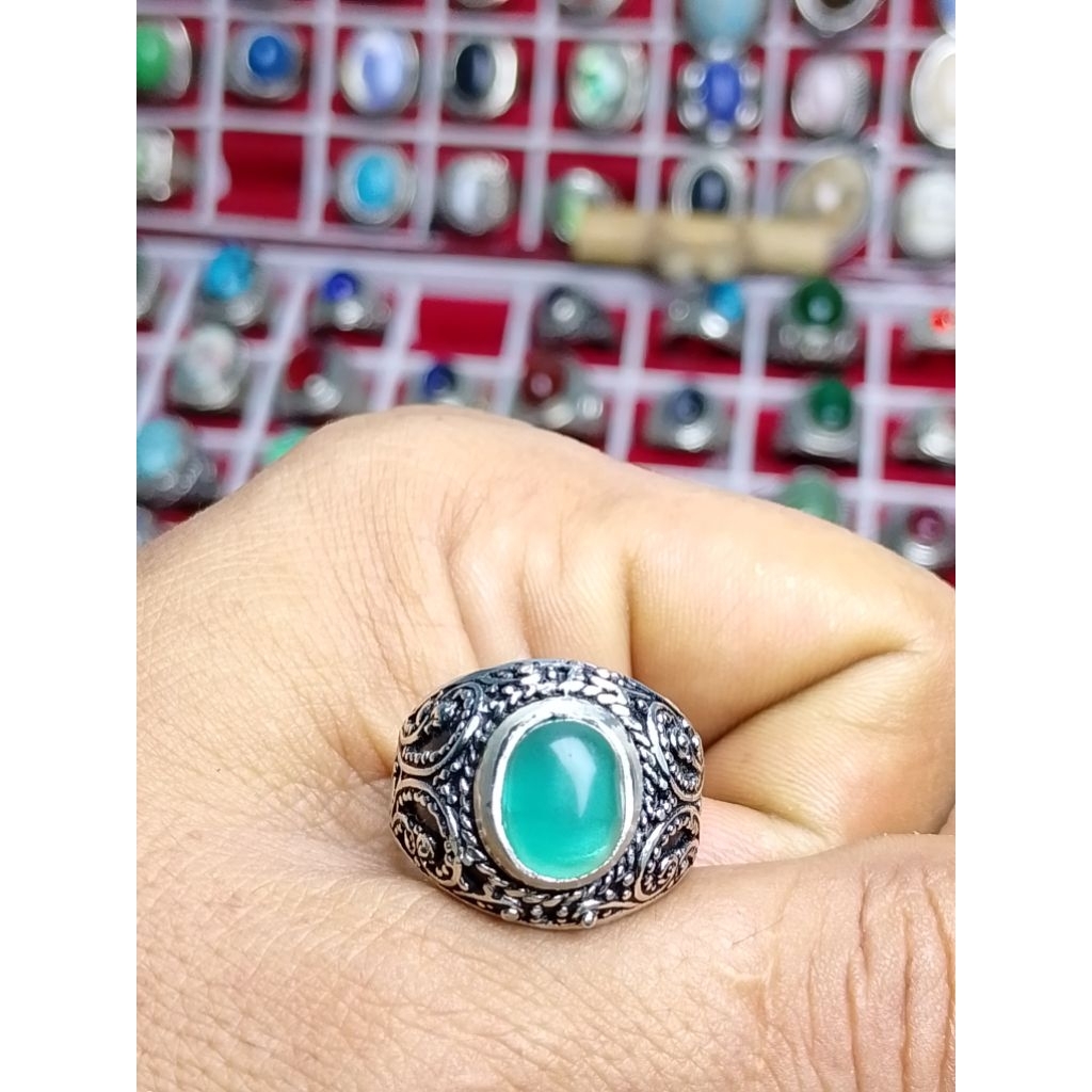 Cincin batu bacan doko kristal giwang / bacan minion