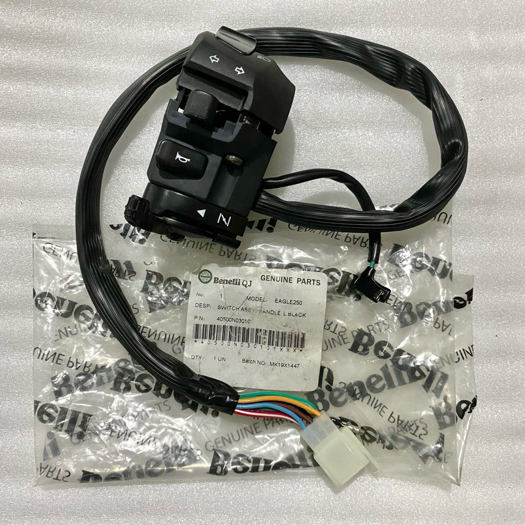 Holder kiri benelli patagonian eagle pe hitam / switch assy handle left black benelli pe original be