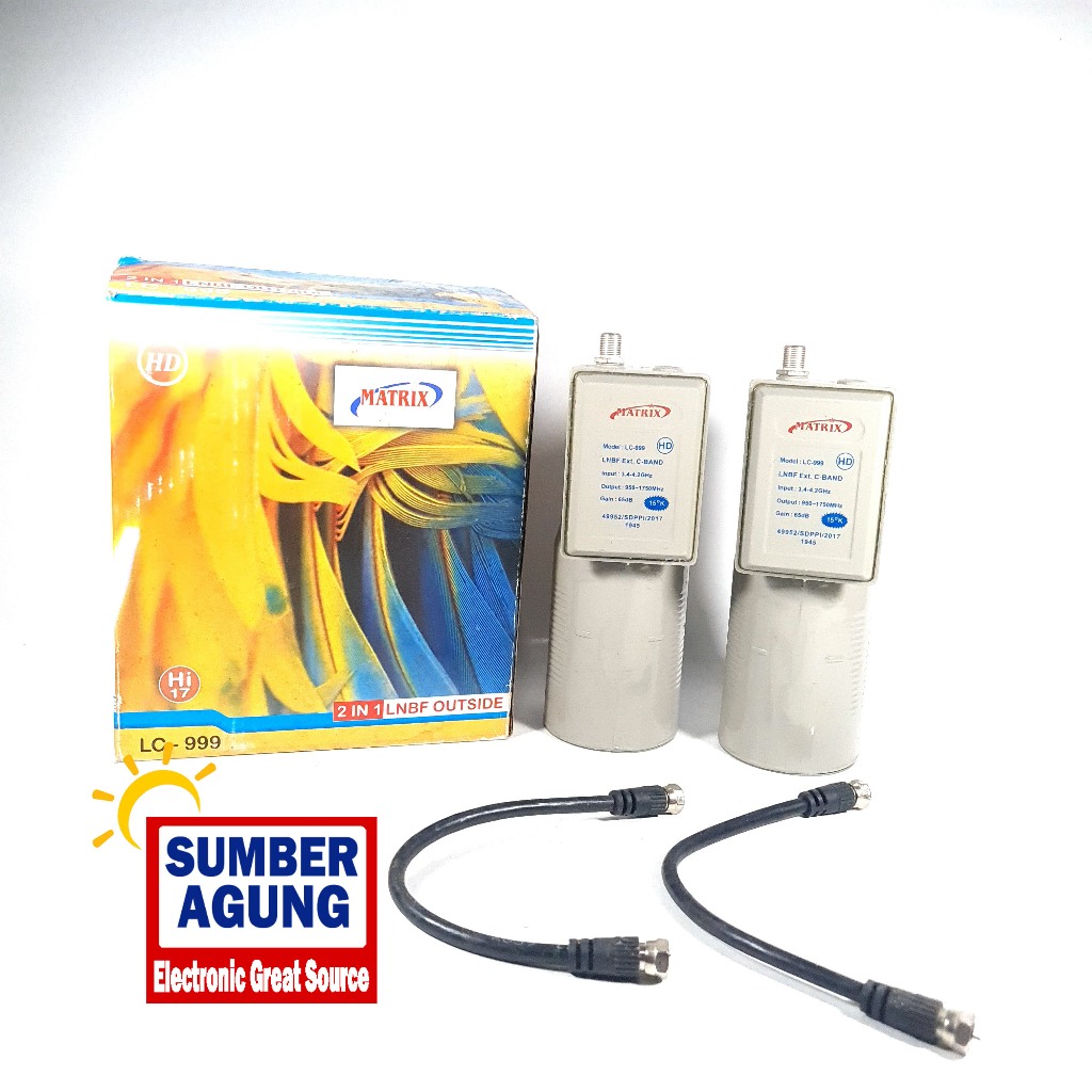 MATRIX LNB Matrix Dual 2 Output 1 LNB 2 Receiver Satelit Parabola 2 IN LNB KU BAND 1 SATELIT 2 RECEI