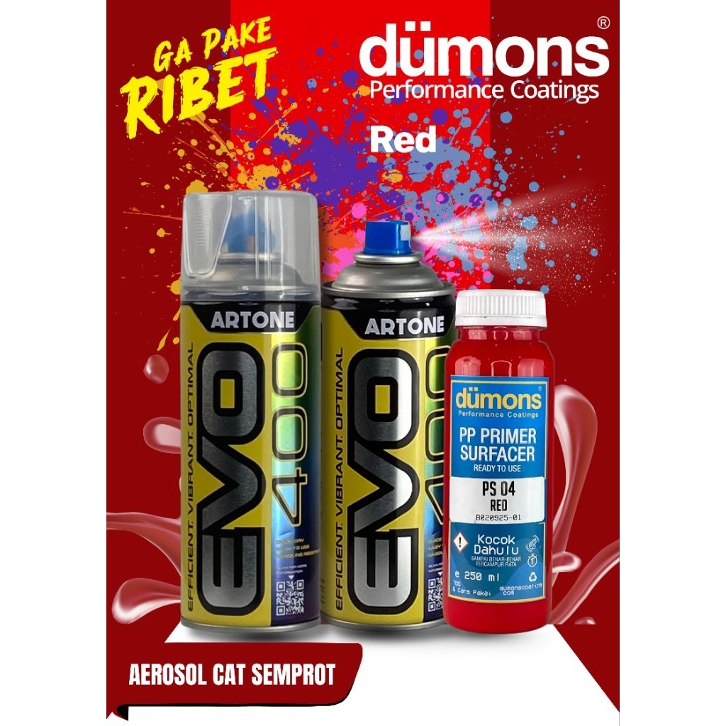 PP PRIMER SURFACER Aerosol (Artone EVO 400) Red