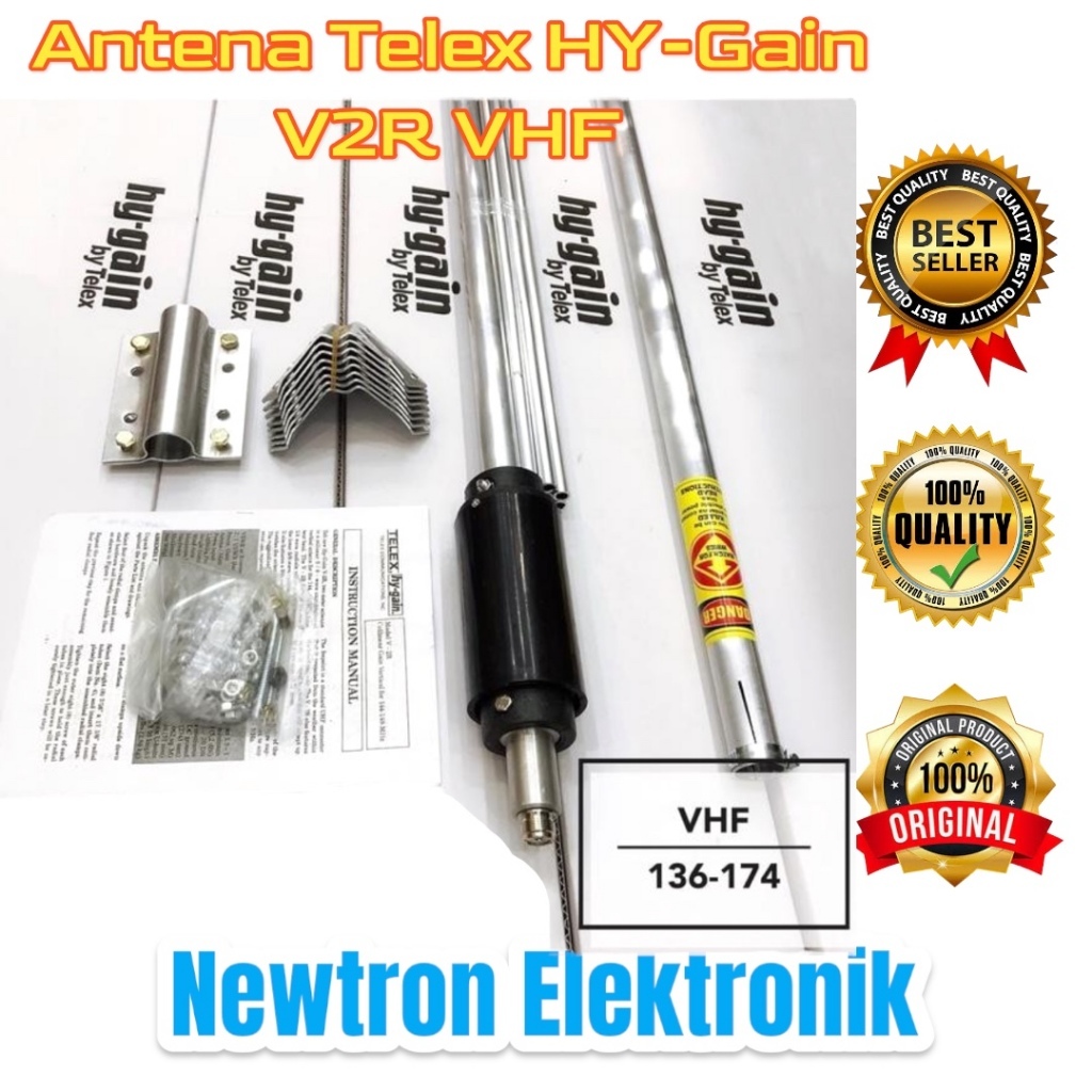 Antena V2R Telex Hygain VHF 136-174 Mhz Plat Loading Besar Basestation Rig ICOM IC 2300 2200 IC2300 