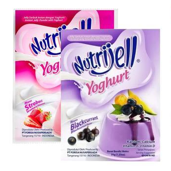 NUTRIJELL Yogurt Agar-agar jelly Kemasan Sachet Variant Buah (exp lama)