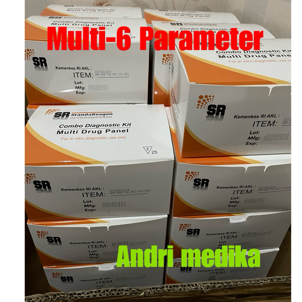 Tes urine Multi-6 Parameter merk Egens / SR / FS