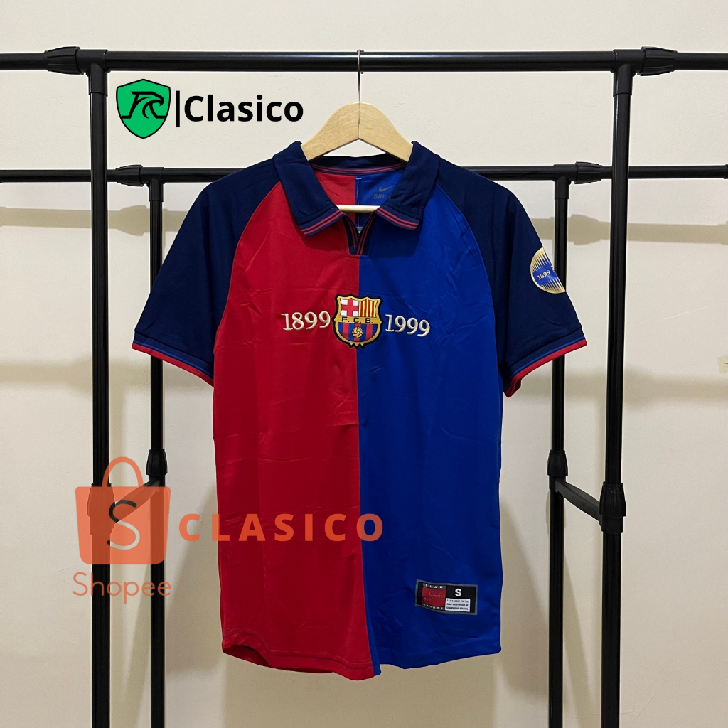 Jersey Sepak Bola Retro Barcelona Home 1999 Centenary | Baju Bola Kualitas Premium