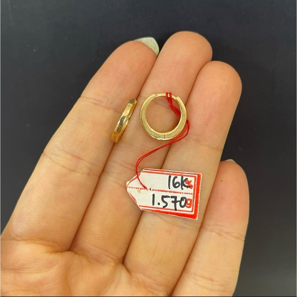 ARGOLD - ANTING KLEP BULAT - Anting donat - Anting klep bulat polos emas 16k 700