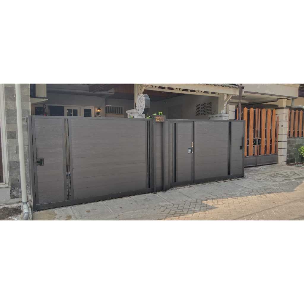 Pagar Woodplank Modern Minimalis Sidoarjo Epoxy Anti Karat