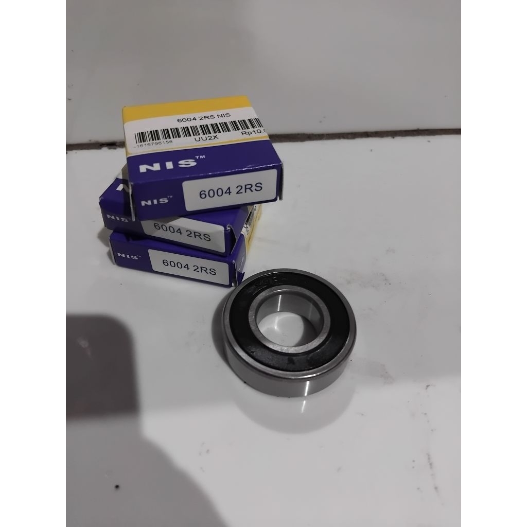 Laker 6004.2RS NIS / Bearing Merk NIS LOKAL Ukuran 6004.2RS (TUTUP KARET)