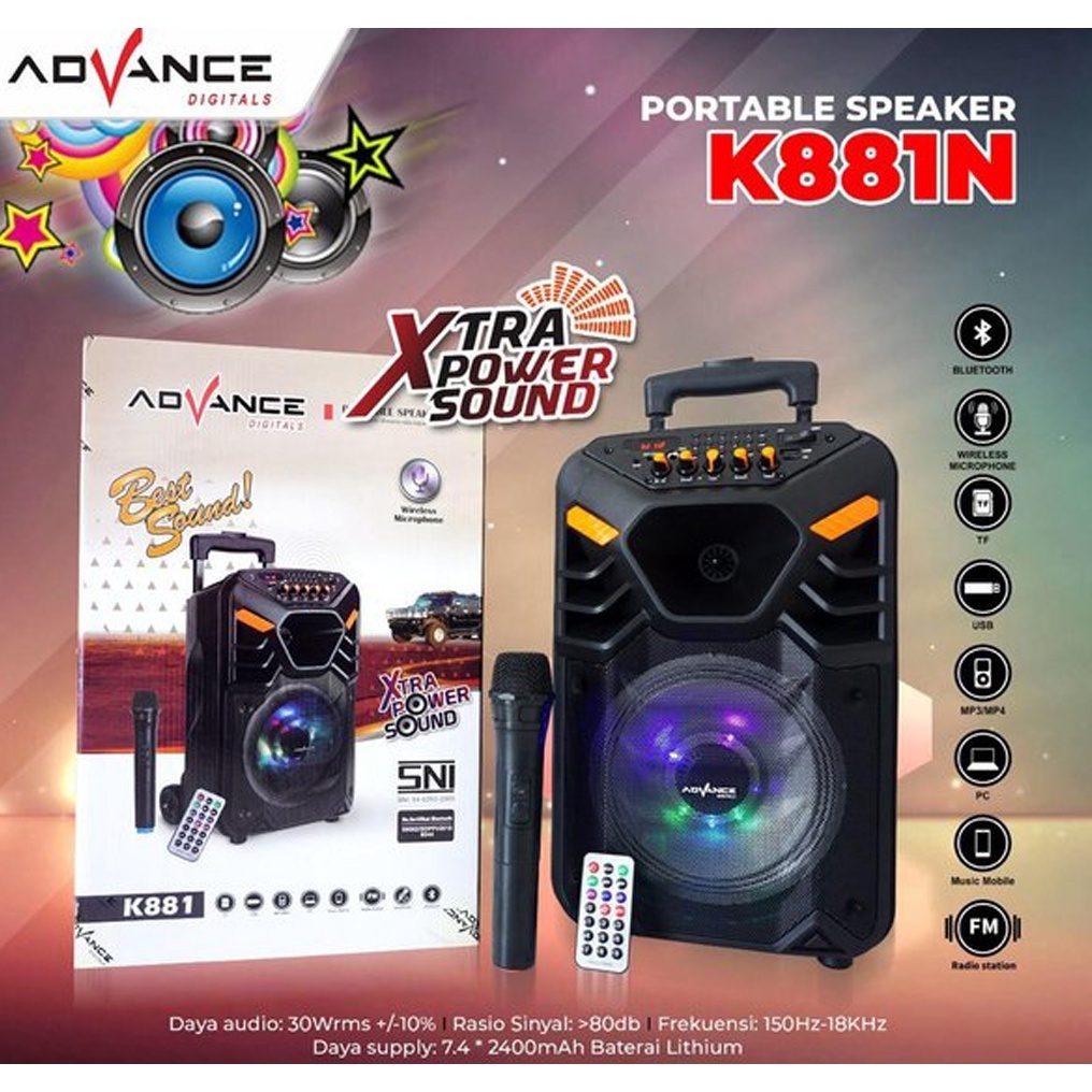 Advance K881 Bluetooth Speaker With Mic