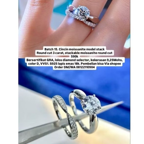 order cincin 3cr + anting 0,1cr marquise