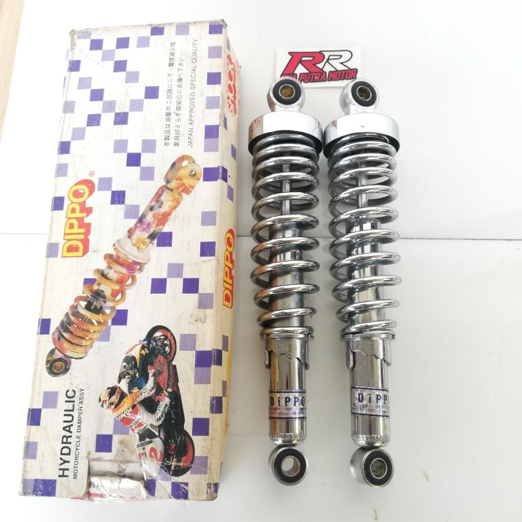 shock shockbreaker belakang chrome yamaha rxk rx king rxs rxz yt115 yt 115 rx100 310mm 310 mm nos ja
