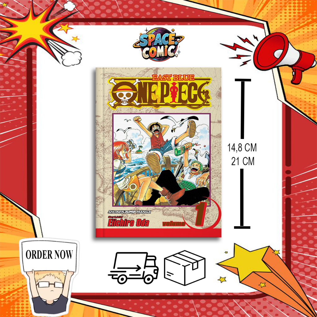 Komik Manga One Piece fullset Vol.1-Vol.100 (English)