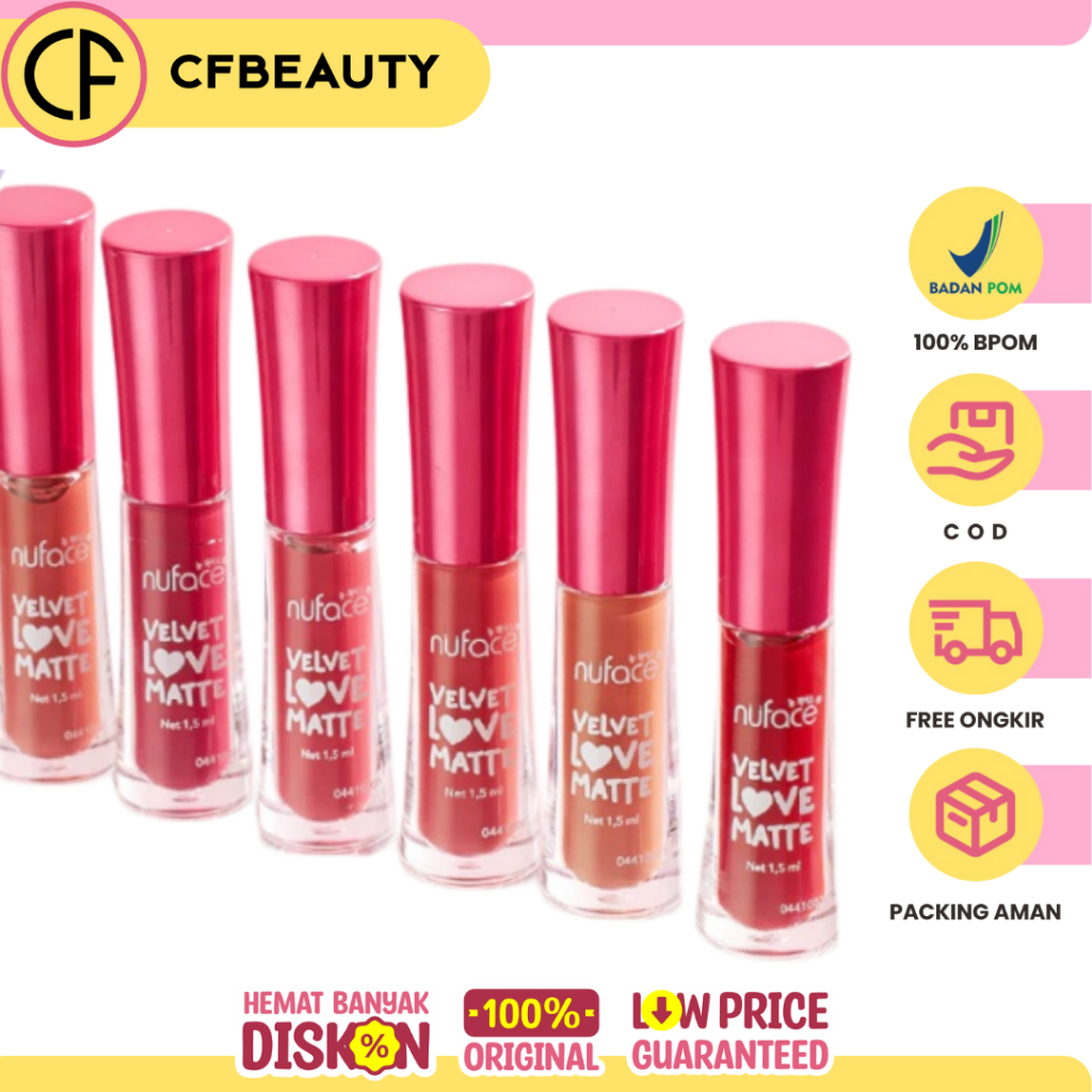 Nuface Lip Velvet Love Matte | Velvet Lip | Lip Matte | Lipstick | Lip Cream | Velvet | Matte | Lipc