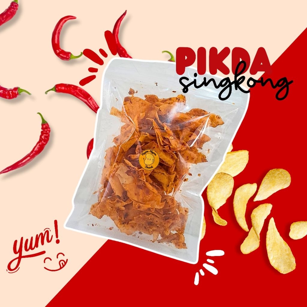 Aneka Cemilan Murah / PIKDA SINGKONG / KERIPIK SINGKONG PEDAS GURIH / RENYAH