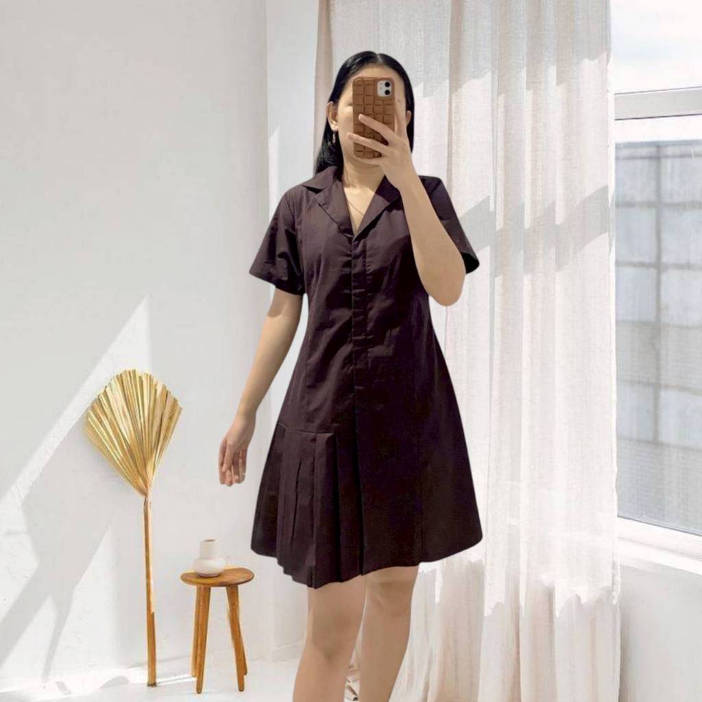 Olivia Korean Mini Dress Wanita Casual Pantai | Daster Busui | Dress Pesta Kondangan Korea PREMIUM K