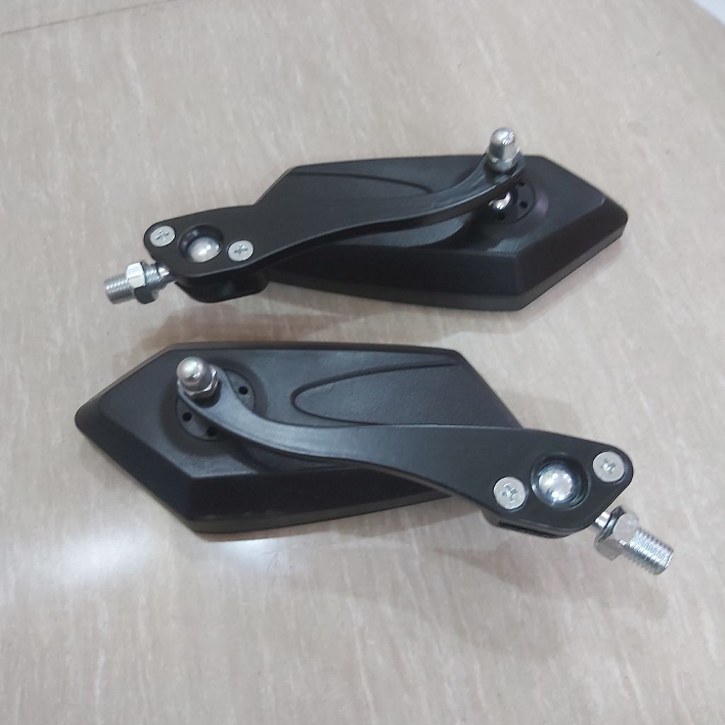 SS spion koso lipat hitam tangkai besi universal motor PCX NMAX VARIO BEAT SCOOPY AEROX