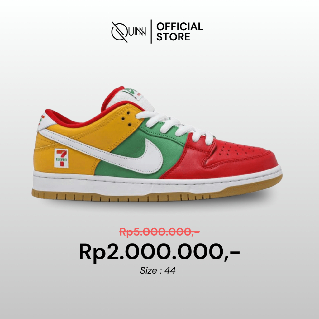 Nike SB Dunk Low x 7-Eleven Red Green Yellow BNWB / Sepatu Sneakers Pria