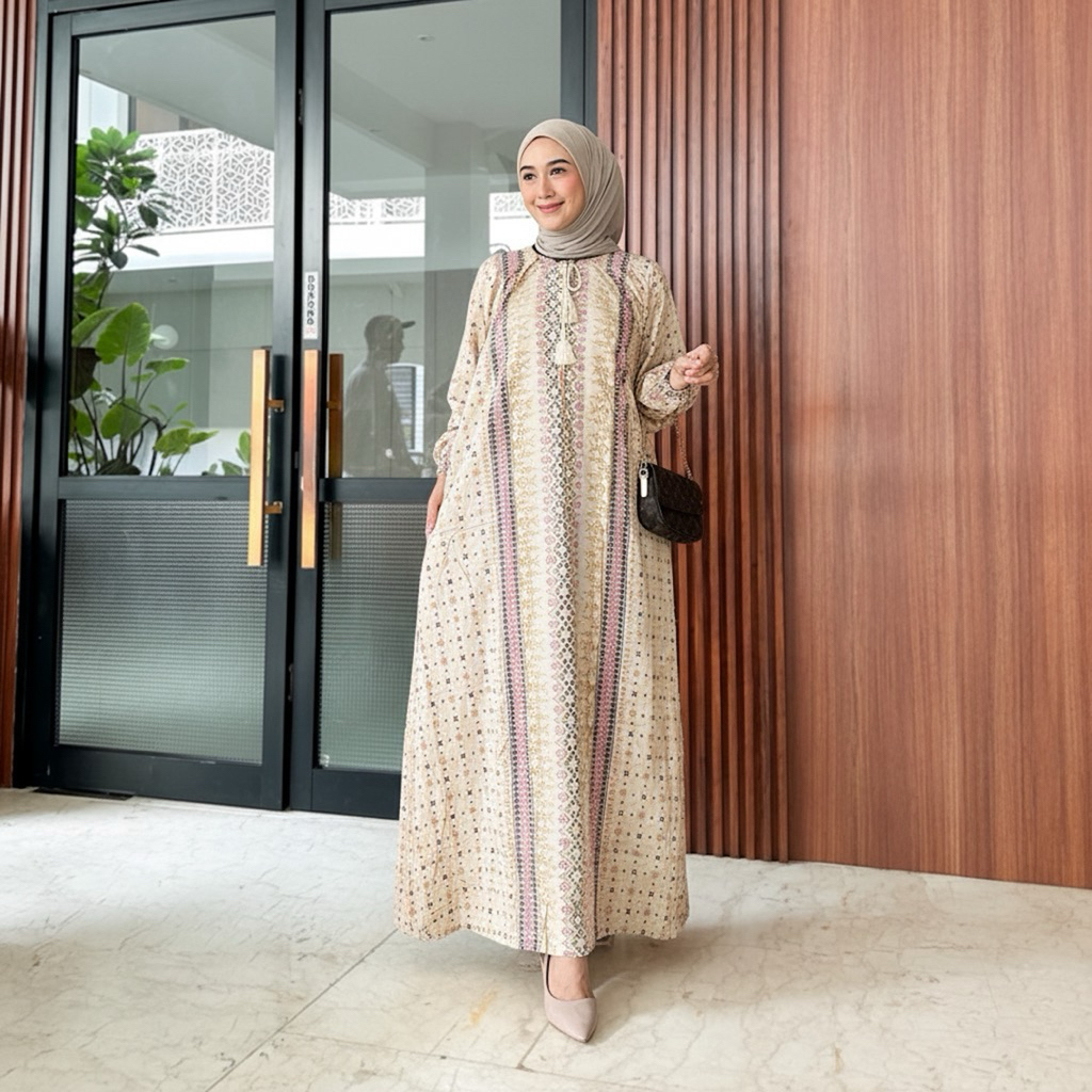GAMIS REMAJA LD 120 BAHAN RAYON PREMIUM ADEM BUSUI FREIDNLY KEKINIAN ABAYA ANAK MUDA LENGAN PANJANG 