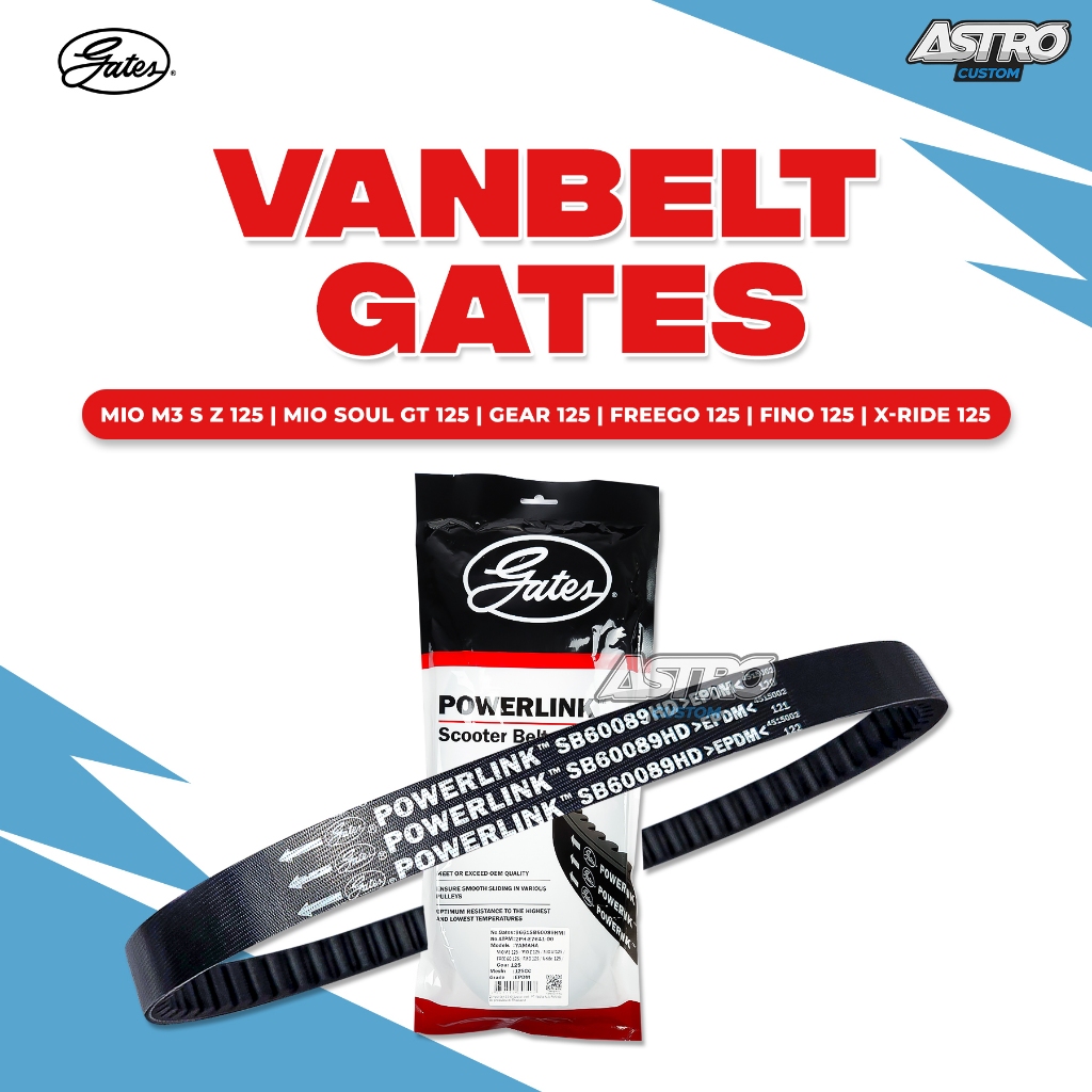 Vanbelt Racing Mio M3 Soul GT125 FREEGO XRIDE 125 V-belt Gates Vario 125 150 PCX AEROX LEXI NMAX