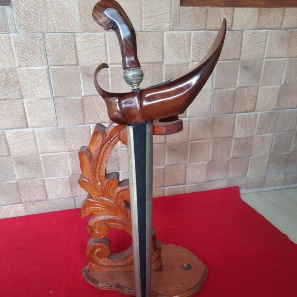 Keris Singo Barong Ngemut Kuningan Luk 5 Sepuh,Pamor Melati Tumpuk