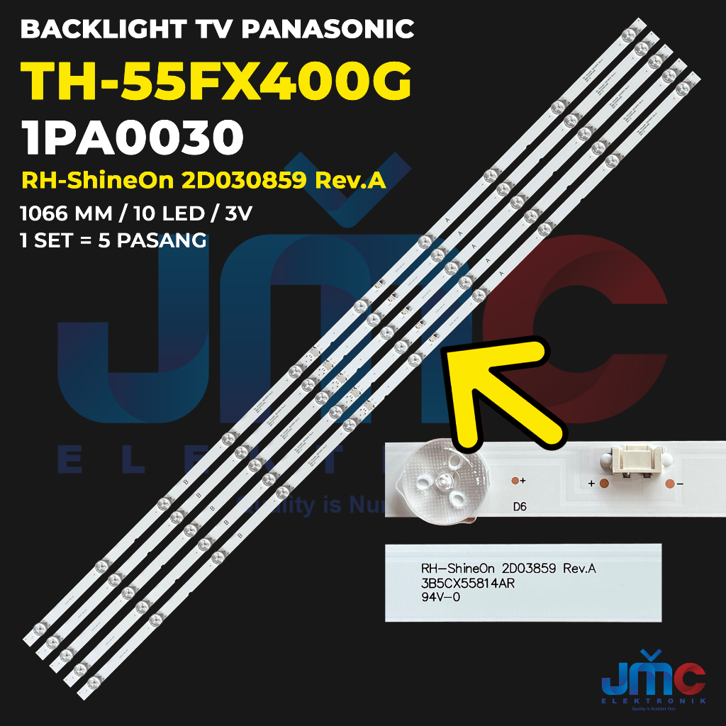 BACKLIGHT TV LED PANASONIC 55 INCH TH-55FX400G TH55FX400G 55FX400G 55FX400 LAMPU BL 55 IN