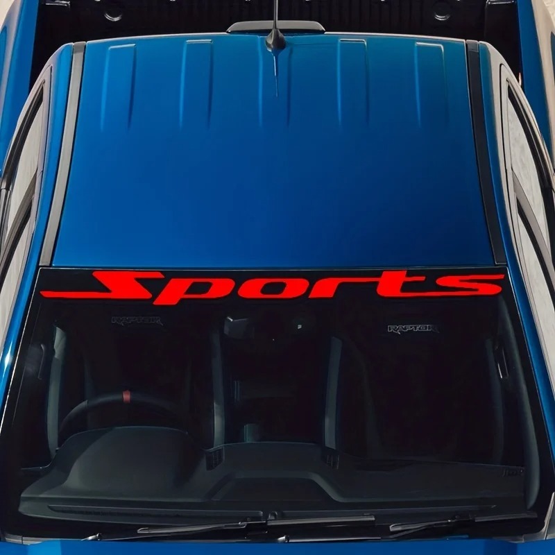 Stiker Kaca Depan Mobil untuk Mobil SUV Styling Huruf Olahraga Fashion Laser Reflektif Aksesoris Dek