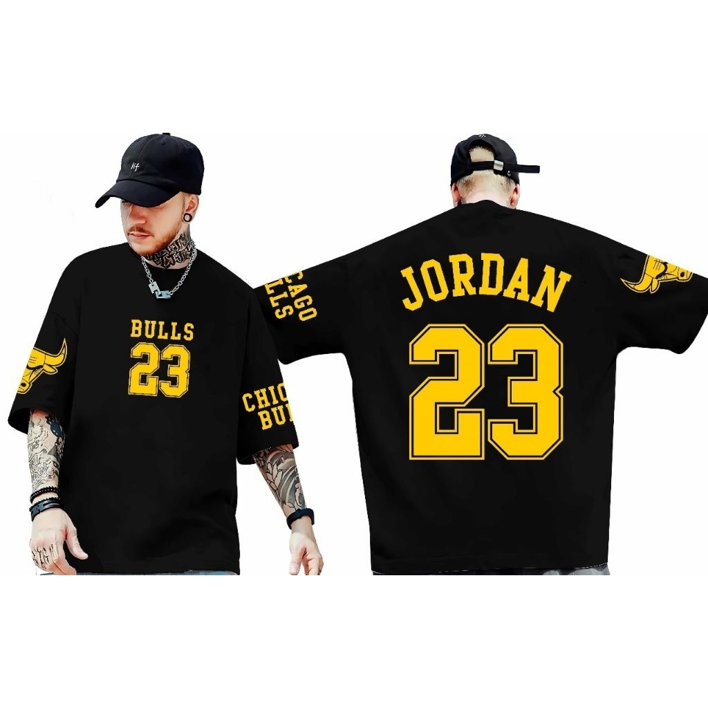DB-T-shirt Pakaian Baju Kaos Jordan-NYC-Oversize Pria Hitam Dewasa Distro Original Lengan Pendek Ker