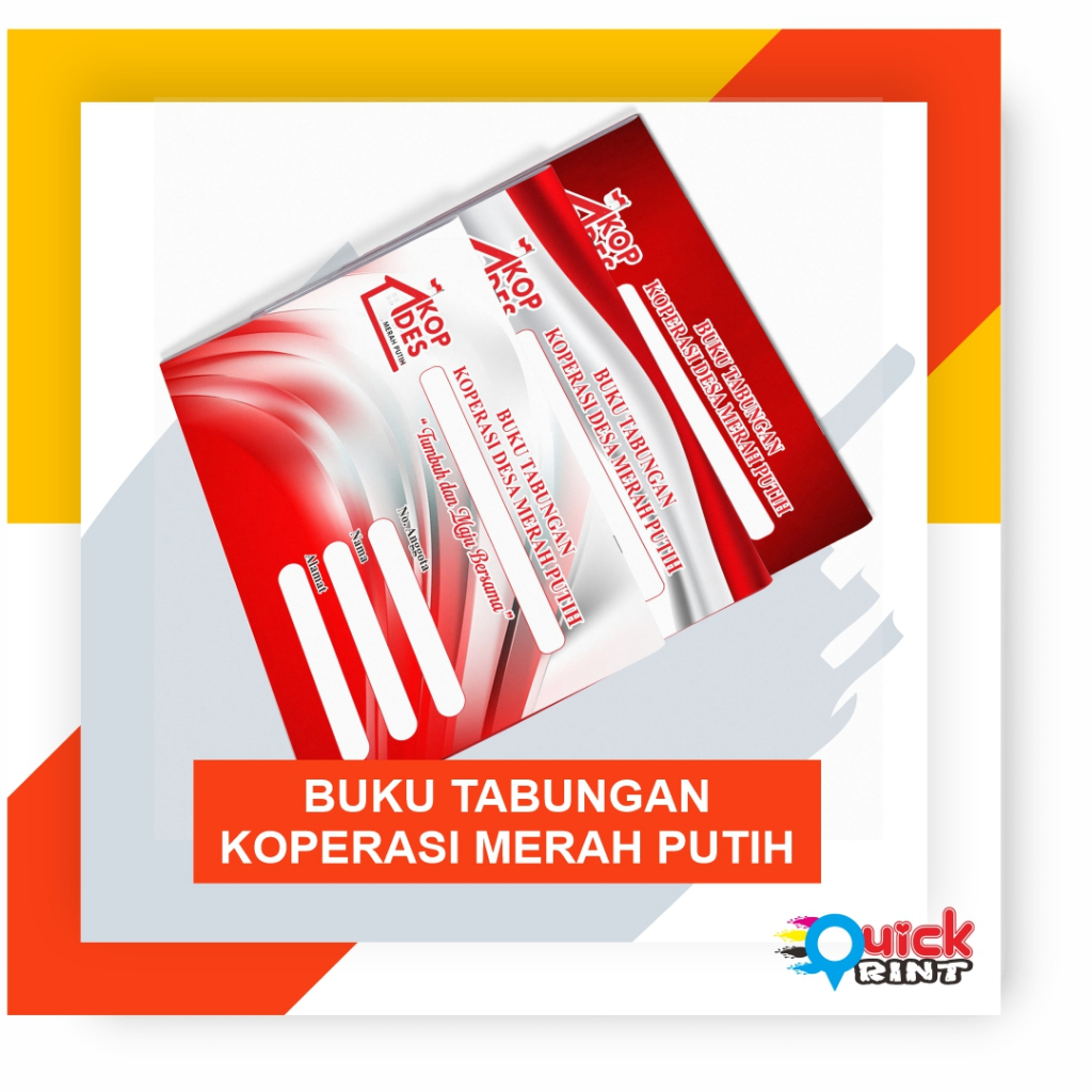 Buku Koperasi Desa Merah Putih / Buku Tabungan / Buku Tabungan Kopdes