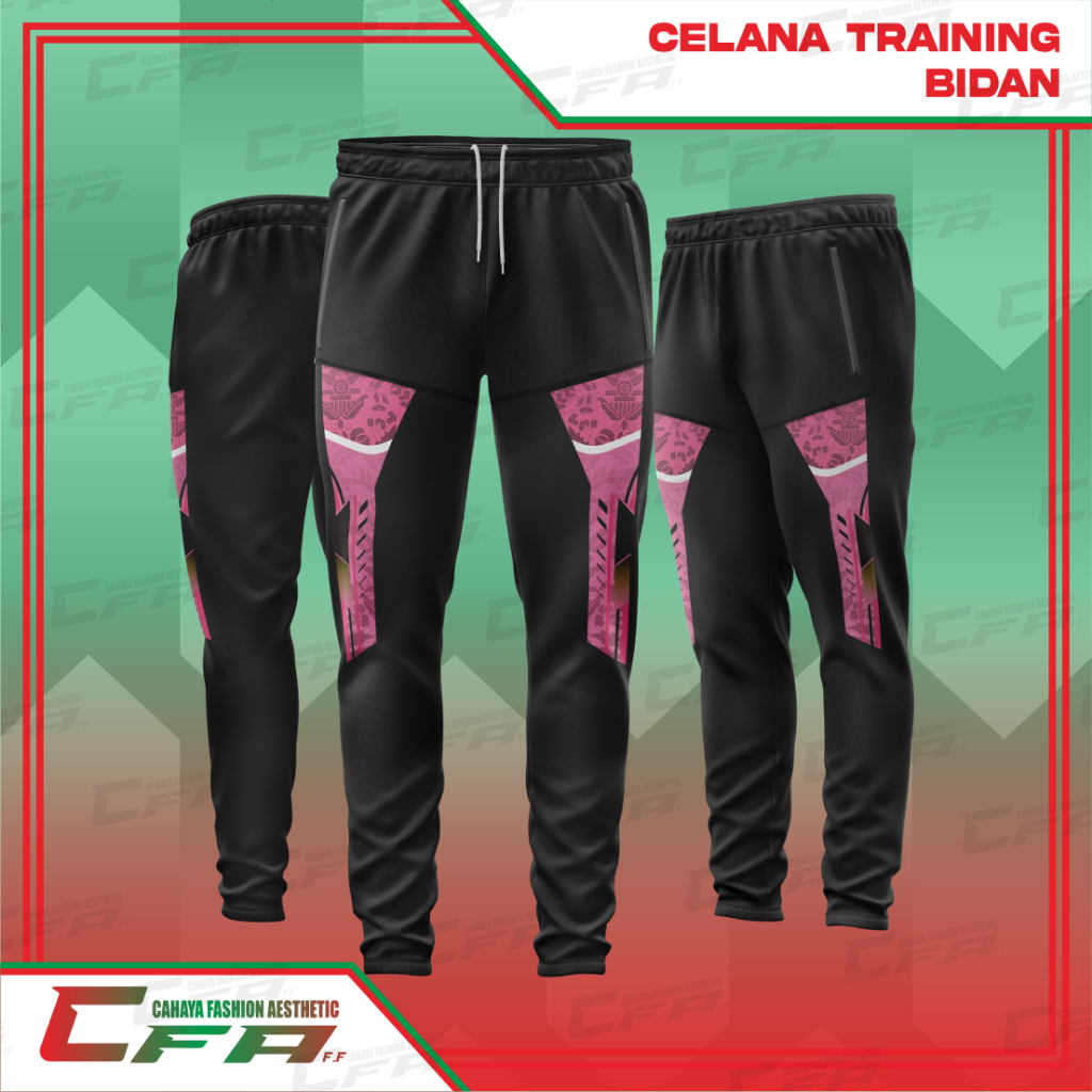 CFA CELANA TRAINING BIDAN PANJANG / CELANA OLAHRAGA BIDAN BAHAN DIADORA STRECH / TRAINING BIDAN DENG