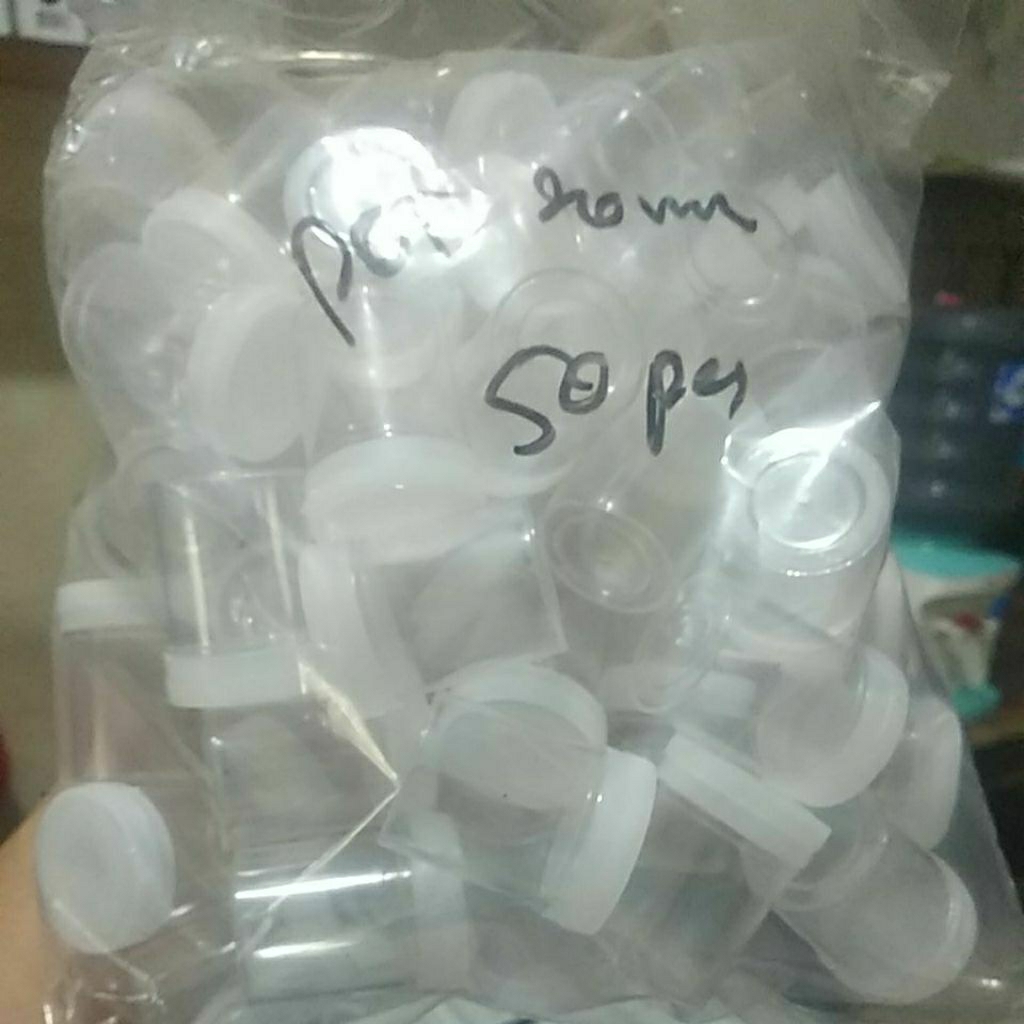 Pot urine,botol obat salep plastik 20cc isi 50 pcs